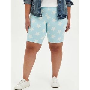 Blue & White Star Bike Shorts